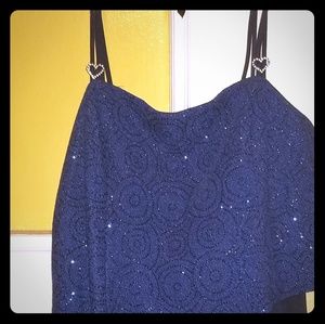 Navy Blue Floor length dress